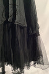 Marc Le Bihan Knitted Frill Tulle Dress Collection Two-layer Tulle French Handmade MLB-2104-HEI Black 2104
